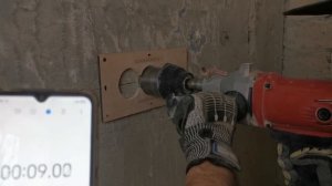 Дрель KEN 6110b и коронка Super Fast против "Хрущевского" бетона