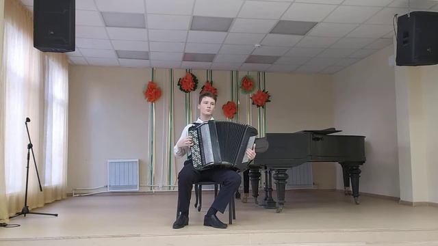 Максимов Алексей 15 лет соло С баян И С Бах Органная прелюдия ре минор