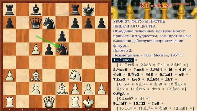 Фигуры против пешечного центра в шахматах! - Урок 37 для 2 разряда. смотреть онлайн