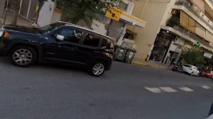 Returning home on bicycle in Athens, Xiaomi MiJia 4K action camera test