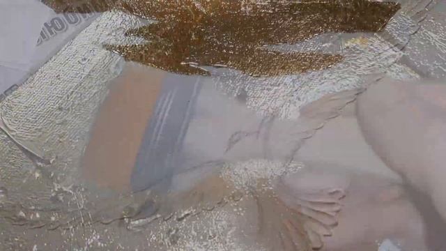 "Чайка", интерьерная картина своими руками текстурной пастой и поталью/ДЕМО/Екатерина Захваткина