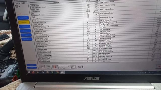 Коррекция топливных форсунок Toyota Land Cruiser Prado 150 3 0D До замены смотреть онлайн