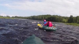 Карелия. р.Кереть.  Сплав  по порогу "Керетский".  р Кереть