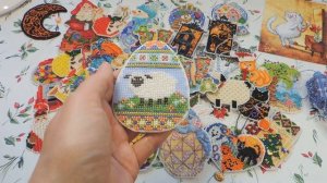 Милл Хилл. Вышитые работы, процессы, запасы...