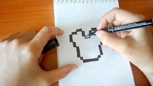 Рисую алмазный нагрудник из майнкрафта по клеточкам/minecraft/Pixel ART