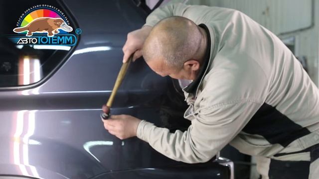 Устранение вмятины без покраски на заднем левом крыле Nissan X-trail смотреть онлайн