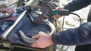 Шлифовка трубы из нержавейки, с помощью УШМ.