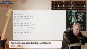 🎻 You Can Leave Your Hat On - Joe Cocker Bass Backing Track with chords and lyrics