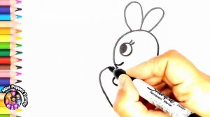 3 Rakamı İle Tavşan Nasıl Çizilir - How To Draw A Rabbit For Kids & Toddlers - Cute Easy Drawing