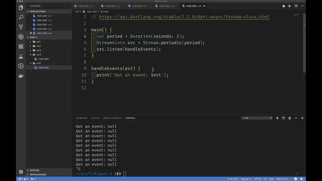 #flutter #dart #programming #learningflutter - S2 E1 - Dart Steam Class
