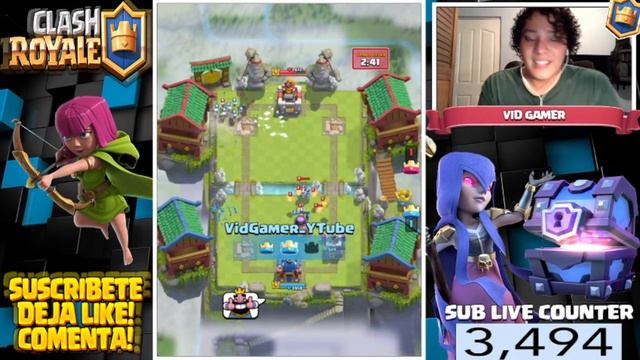 JUEGO CONTRA SUBS #2!! AVISO Y NUEVO MAZO! CLASH ROYALE смотреть онлайн