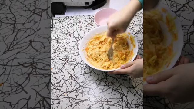 Овощные оладушки на гриле тефаль