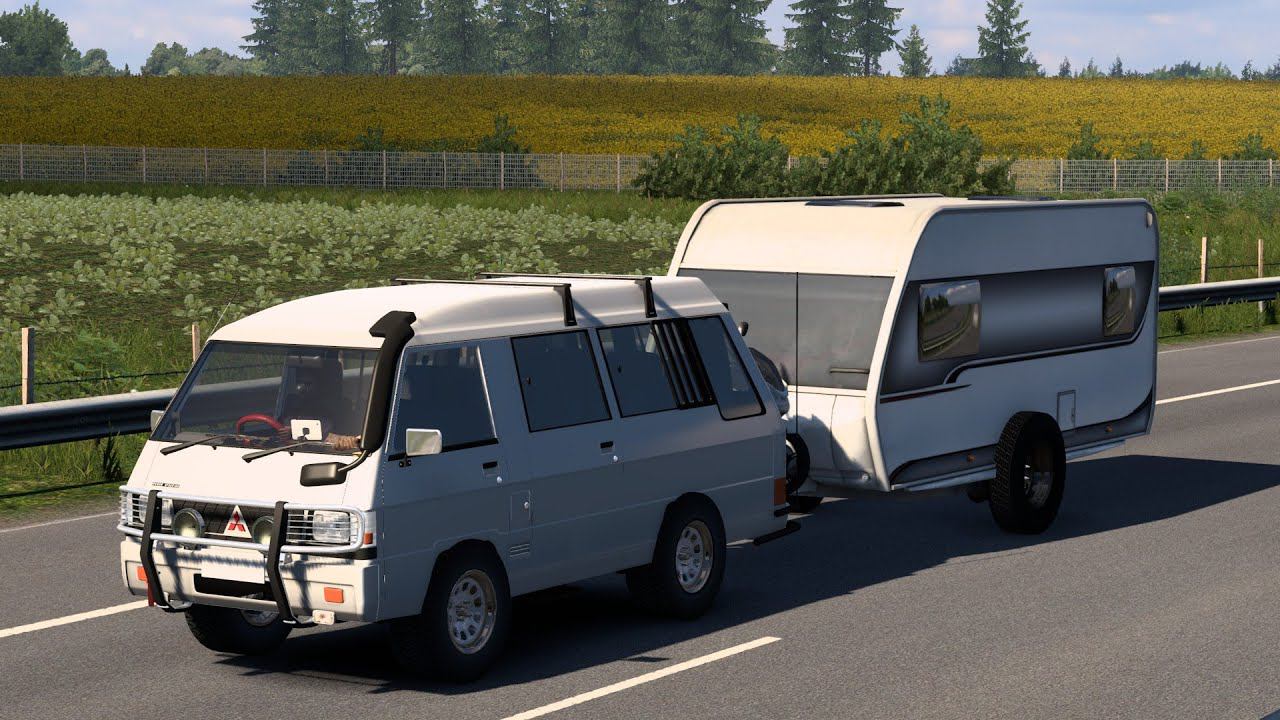 [ETS 2] Mitsubishi L300 Starwagon (right-hand drive)_EngLand Trailer Cruise смотреть онлайн