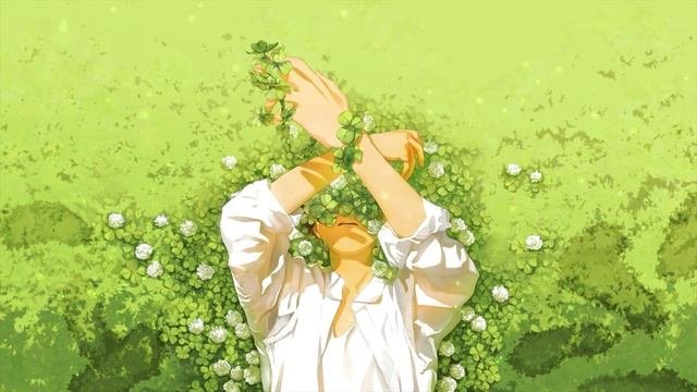 Anime-boy-fireflies-and-flowers-moewalls.com