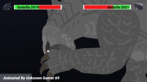 Godzilla 2021 vs Godzilla 2019 vs Godzilla 2014 Part 2 with healthbars