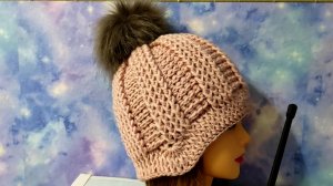 ШАПОЧКА С УШКАМИ крючком. Подробное видео для начинающих.150