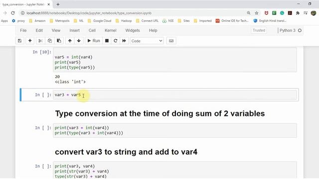 Python - Type Casting/Conversion