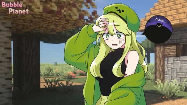 Cat girl hits Creeper | Minecraft anime смотреть онлайн