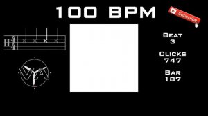 100 BPM Metronome @ 4/4 Bars Counting