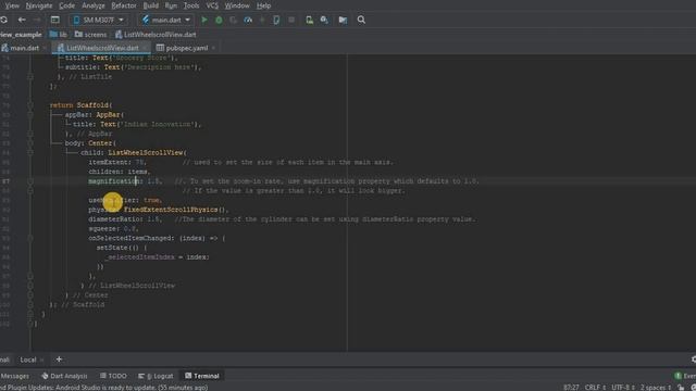 List Wheel ScrollView in Flutter | Flutter Tutorials | Flutter by Google | #Flutter | #CodeStudio