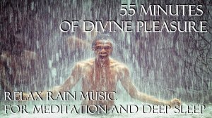 Relax music. Sounds of rain and river for meditation, stress relief, calm deep sleep.