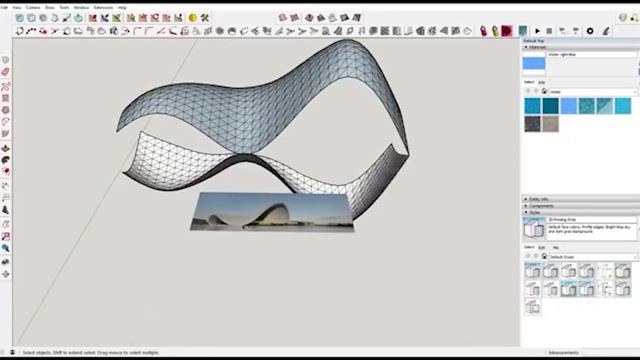 How to Create Curved Surfaces (Roofs) in Sketchup | Simple to complex смотреть онлайн