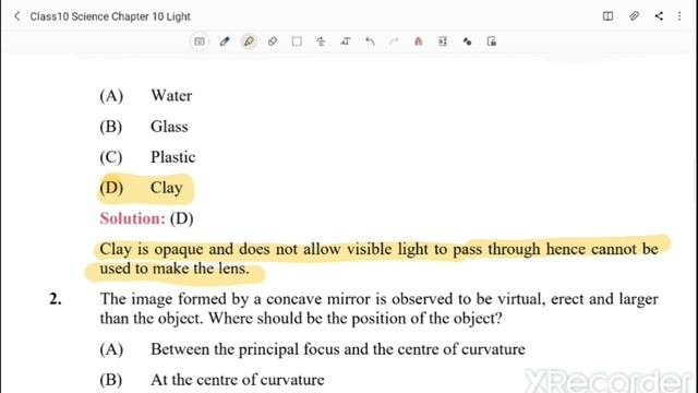 Class10 Science Chapter 10 Light: Reflection and Refraction Intext Ques+Exercise Solutions
