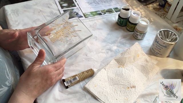 GLASS PAINTING with Jac Demo - SIT BACK, RELAX and ENJOY!!! смотреть онлайн