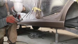 Покраска порога после его замены