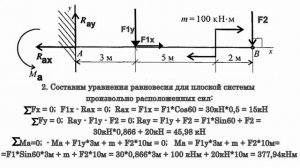 РГЗ 2 Статика Балочные системы Определение реакций в опорах