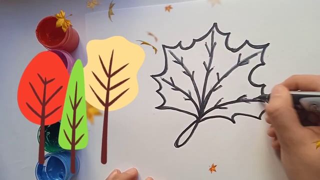 drawing leaves for children / bolalar uchun barg chizish смотреть онлайн