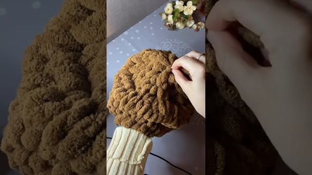 Шапка с ушками за 20 минут из Alize Puffy [ENG Sub] смотреть онлайн