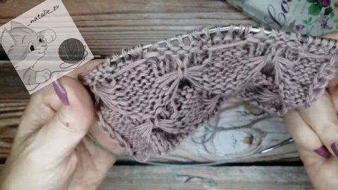 УЗОР БАНТИКИ В ШАХМАТНОМ ПОРЯДКЕ #схемаузора #узорспицами #каксвязать #бантикиспицами