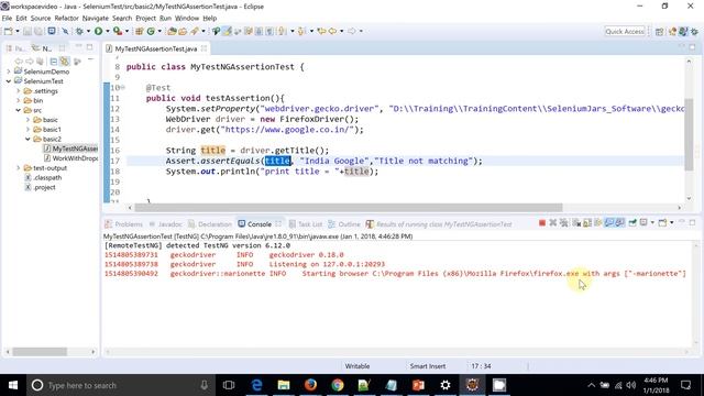 Assertion Of TestNG in Selenium Webdriver Automation смотреть онлайн