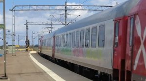 Sweden: Snälltåget Class 193 'Vectron' leaves Sodertalje Syd on a Malmo to Stockholm train