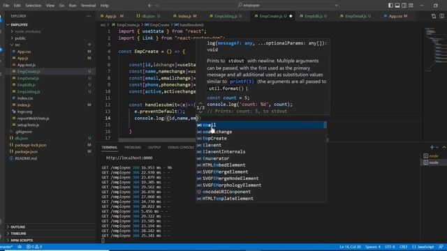 React JS CRUD Operations using JSON Server REST API | React JS Full Course