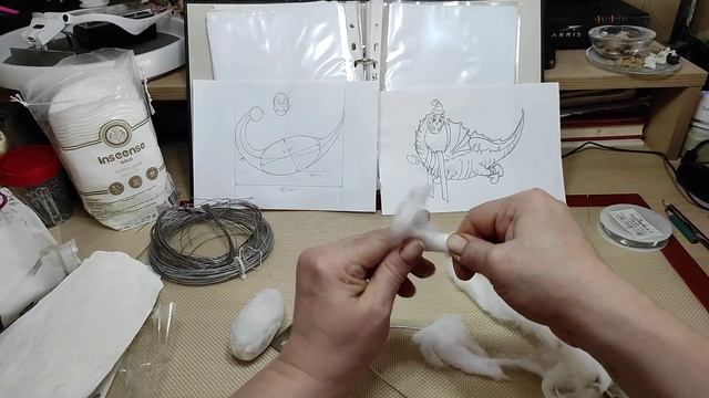 ?Ватная игрушка ДРАКОША МЛАДШЕНЬКИЙ Урок 1. Обзор материалов Делаем заготовки смотреть онлайн