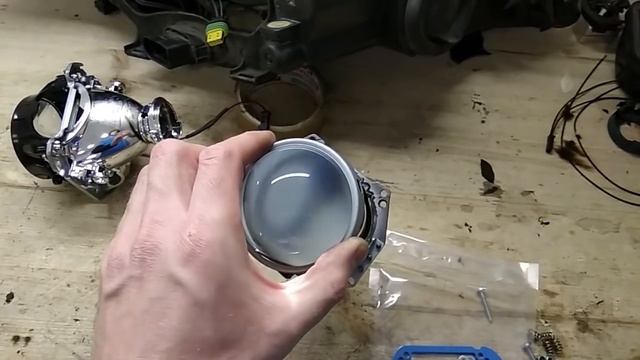 Ford Mondeo 4 тюнинг фар установка Hella 3R