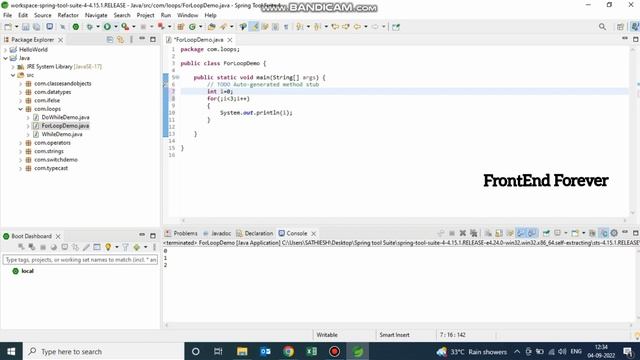 For Loop In Java | Java Spring Boot Tutorial For Beginners | Java Backend Tutorial |