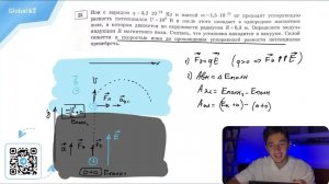 Ион с зарядом q = 3,2 • 10^-19 Кл и массой m = 1,5 • 10^-25 кг проходит ускоряющую разность - №