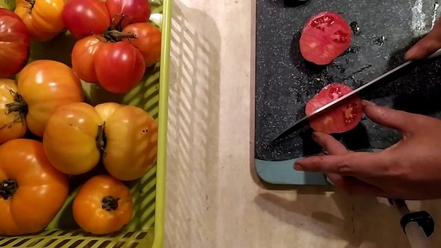 Томат розовый сибирский тигр (пересорт) дегустация + разрез 2020 смотреть онлайн