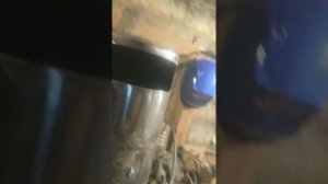 Печь из ресивера (вертикальная) в палатку!