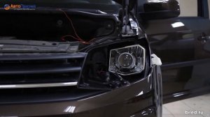 Volkswagen Caddy - Установка светодиодных линз Optima Professional Series
