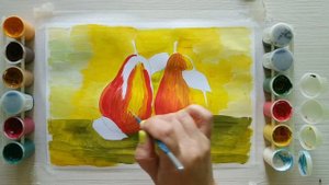 Урок рисования "НАТЮРМОРТ С ГРУШАМИ"