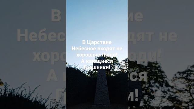 В Царствие Небесное входят не хорошые Люди, а кающиеся Грешники!