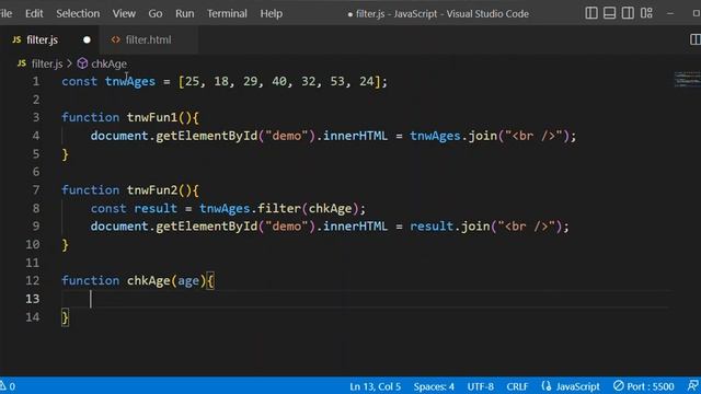 Lesson 20 filter (JavaScript Array Method) смотреть онлайн