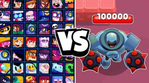 100 000 hp VS ALL BRAWLERS WITH GADGETS, STAR POWERS AND SUPER IN BRAWL STARS