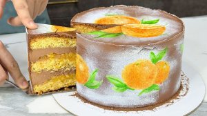 Торт "ЧЕБУРАШКА" НОВОГОДНИЙ торт АПЕЛЬСИНовый десерт Я-ТОРТодел❤️