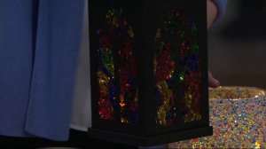 15" Illuminated Mosaic Glass Cathedral Metal Lantern by Valerie on QVC