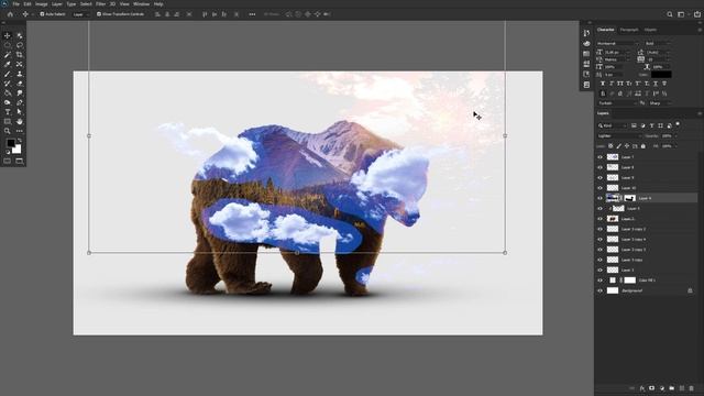 Double Exposure Effect in Photoshop | Photoshop darslari | Фотошоп дарслари смотреть онлайн